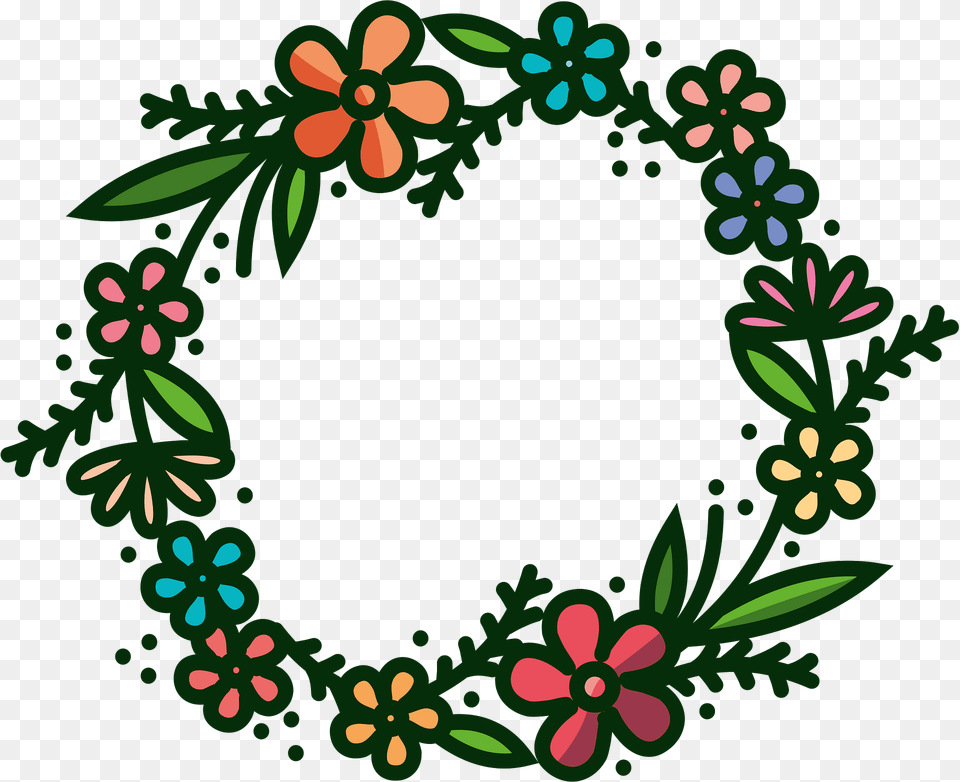 Flower Wreath Clipart, Art, Floral Design, Graphics, Pattern Png Image