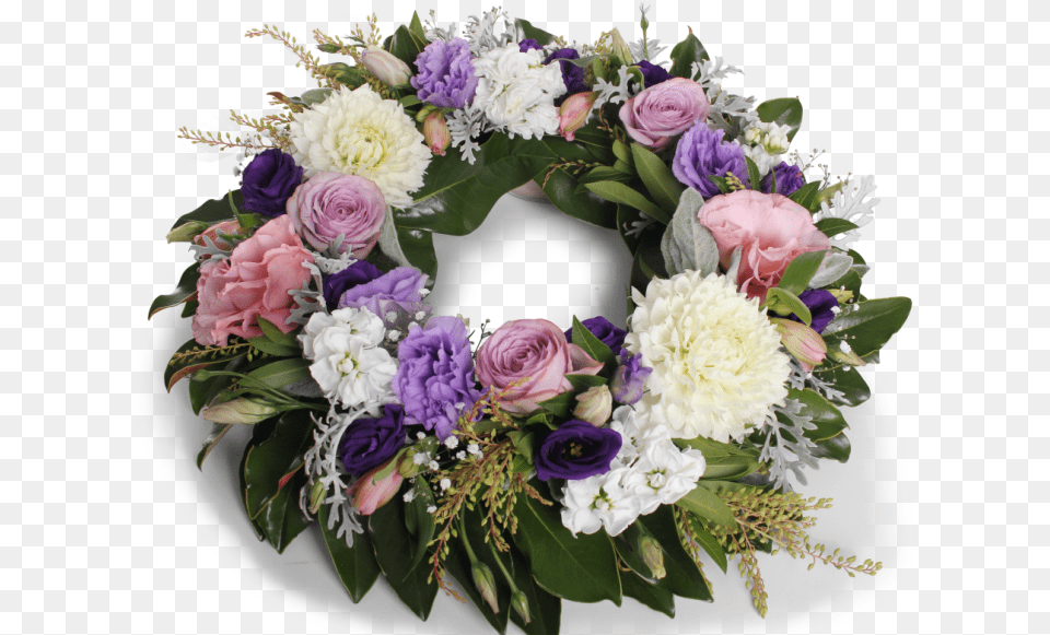 Flower Wreath Funeral Flowers Cream, Flower Arrangement, Flower Bouquet, Plant, Rose Free Transparent Png