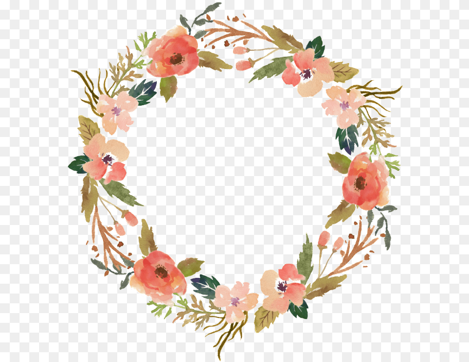 Flower Wreath Hand Painted Watercolor Ornamental Dolce Far Niente In Hand Lettering, Art, Floral Design, Graphics, Pattern Png