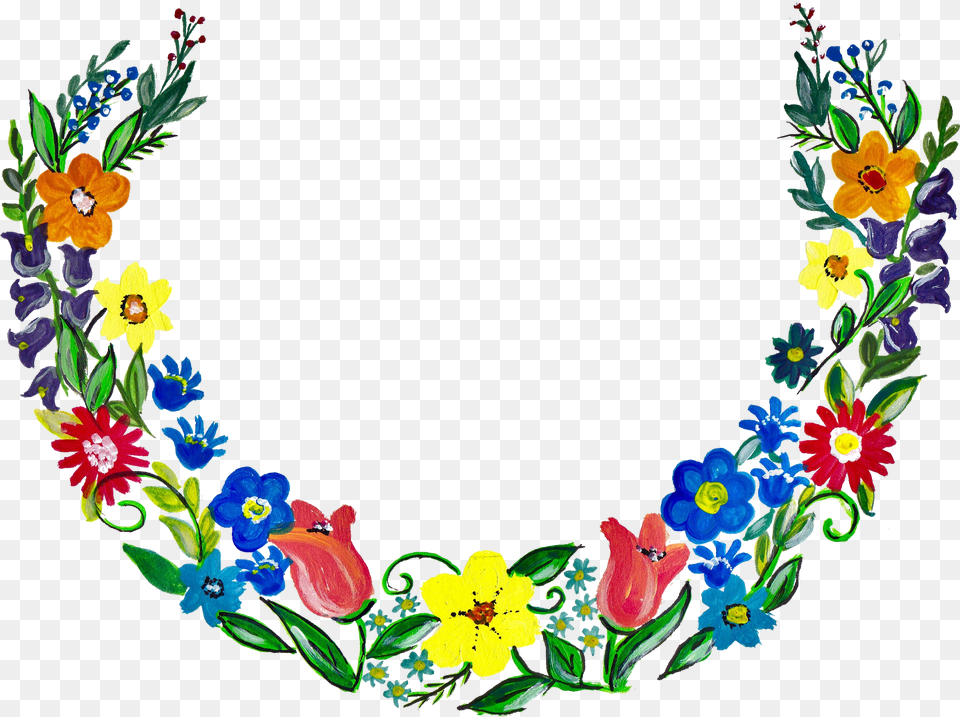 Flower Wreath Painting Onlygfxcom Background Flower Wreath, Art, Floral Design, Flower Arrangement, Graphics Free Png Download
