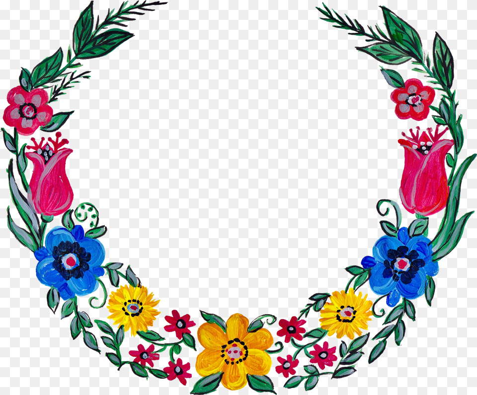 Flower Wreath Painting Onlygfxcom Bunga, Graphics, Art, Pattern, Floral Design Png