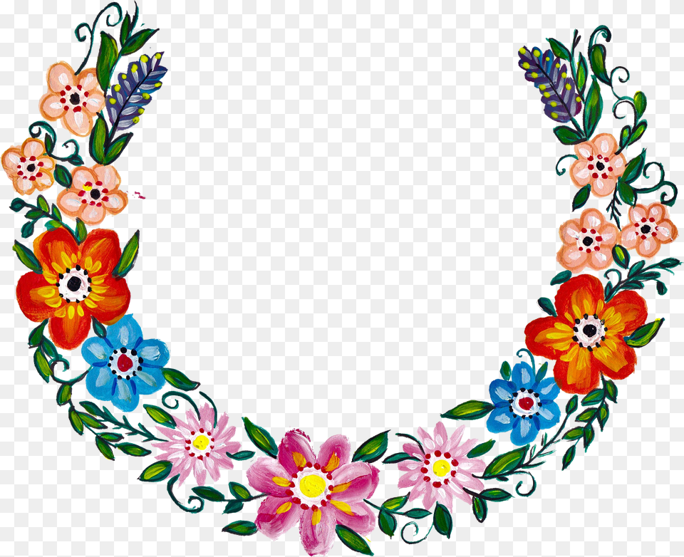 Flower Wreath Painting Transparent Onlygfxcom Flower Wreath, Graphics, Art, Floral Design, Pattern Free Png