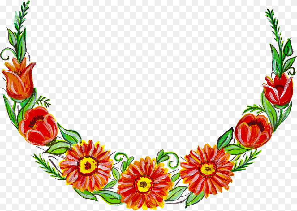 Flower Wreath Painting Vol Flower Wreath Painting, Accessories, Pattern, Necklace, Jewelry Free Transparent Png