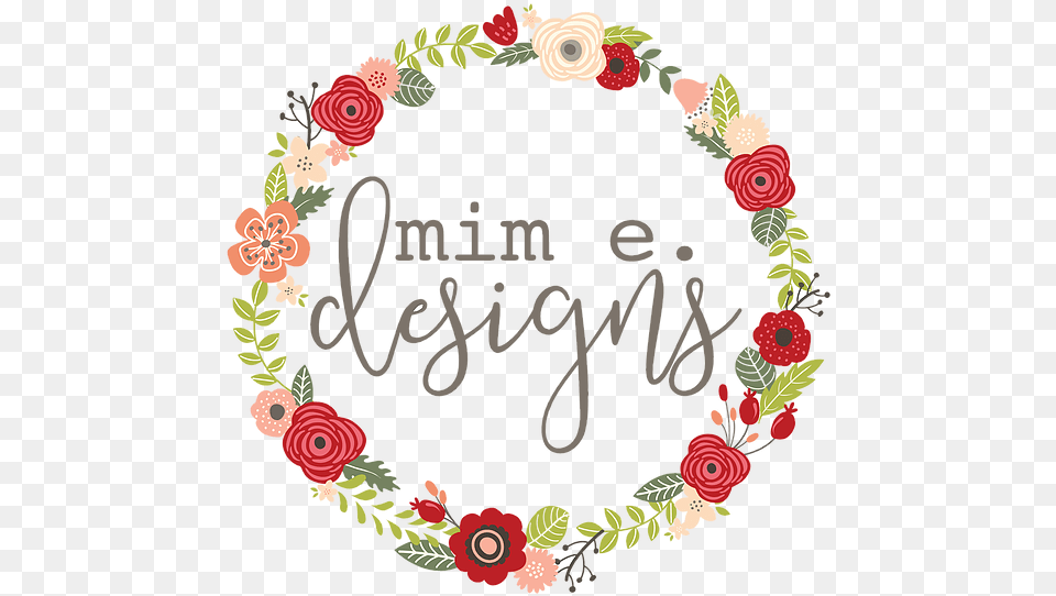 Flower Wreath With Mem E Font, Pattern, Birthday Cake, Cake, Cream Png Image