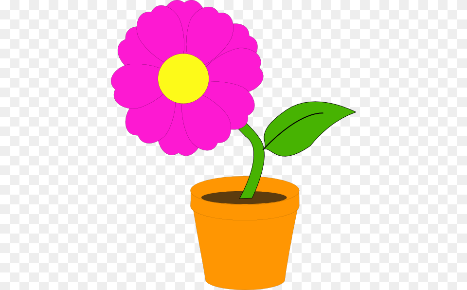 Flowerandpot Clip Art, Daisy, Flower, Plant, Leaf Png