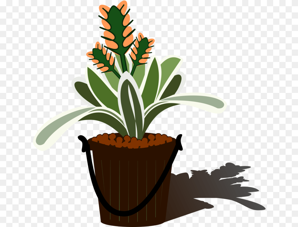 Flowering Plant Vector Pot Bunga, Jar, Planter, Potted Plant, Pottery Free Png Download