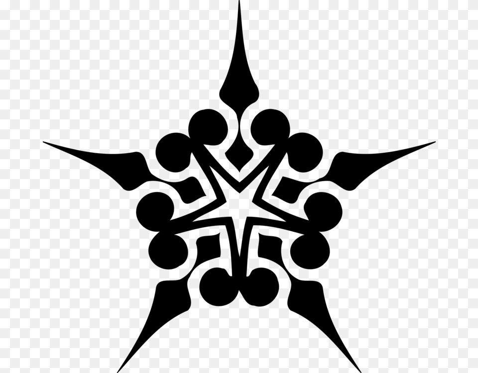 Flowerleafsymmetry Magic Symbols Line Art, Gray Free Transparent Png