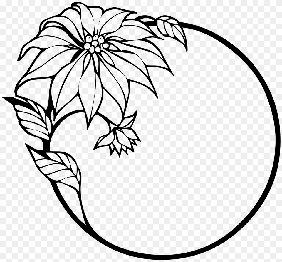 Flowers Arrangements Clipart Black And White Flower Clip Art, Gray Png