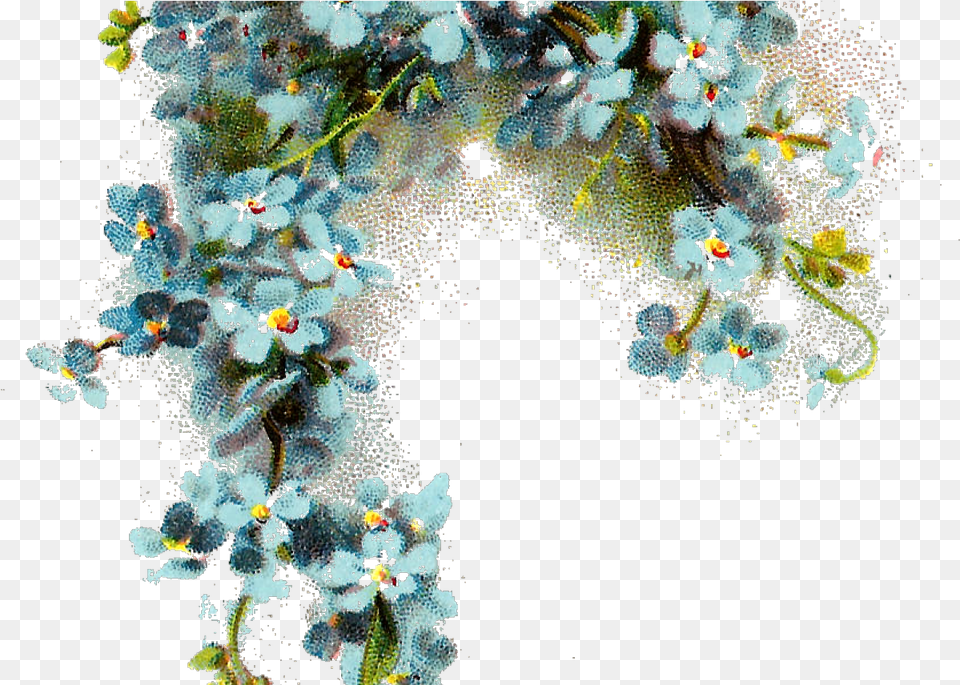Flowers Background Forget Me Not Flower Hd Picsart Flower Full Hd, Art, Pattern, Collage, Floral Design Free Png