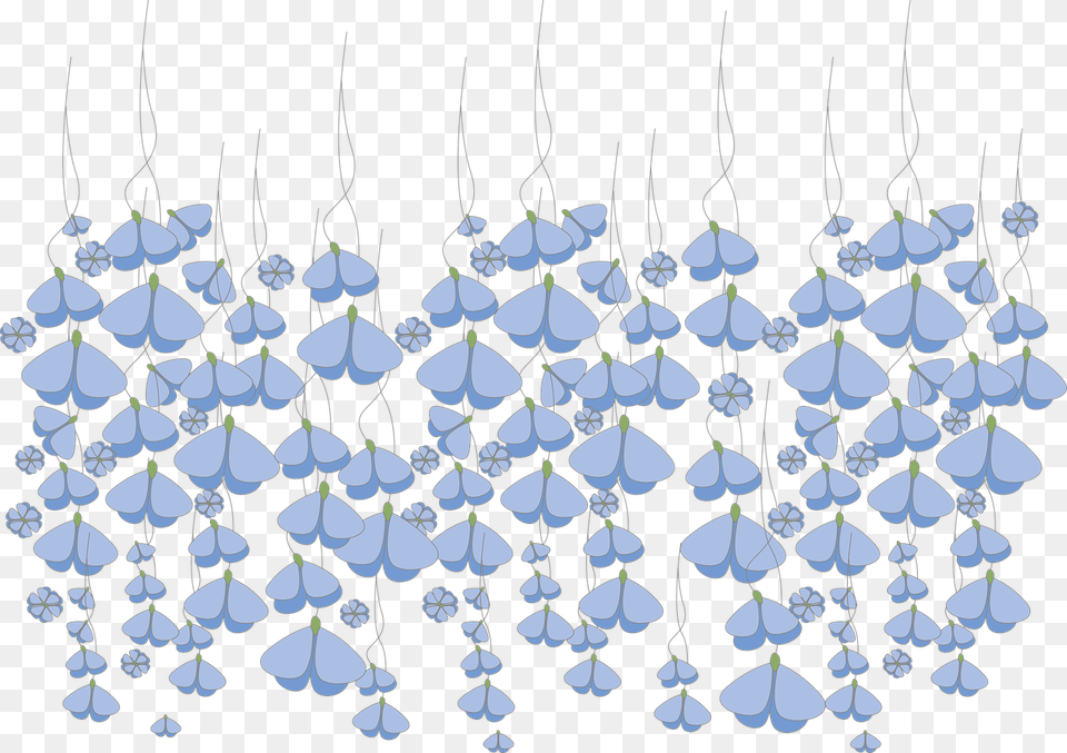 Flowers Blue Butterfly Picture Blue Flowers Falling, Accessories, Chandelier, Earring, Jewelry Free Transparent Png