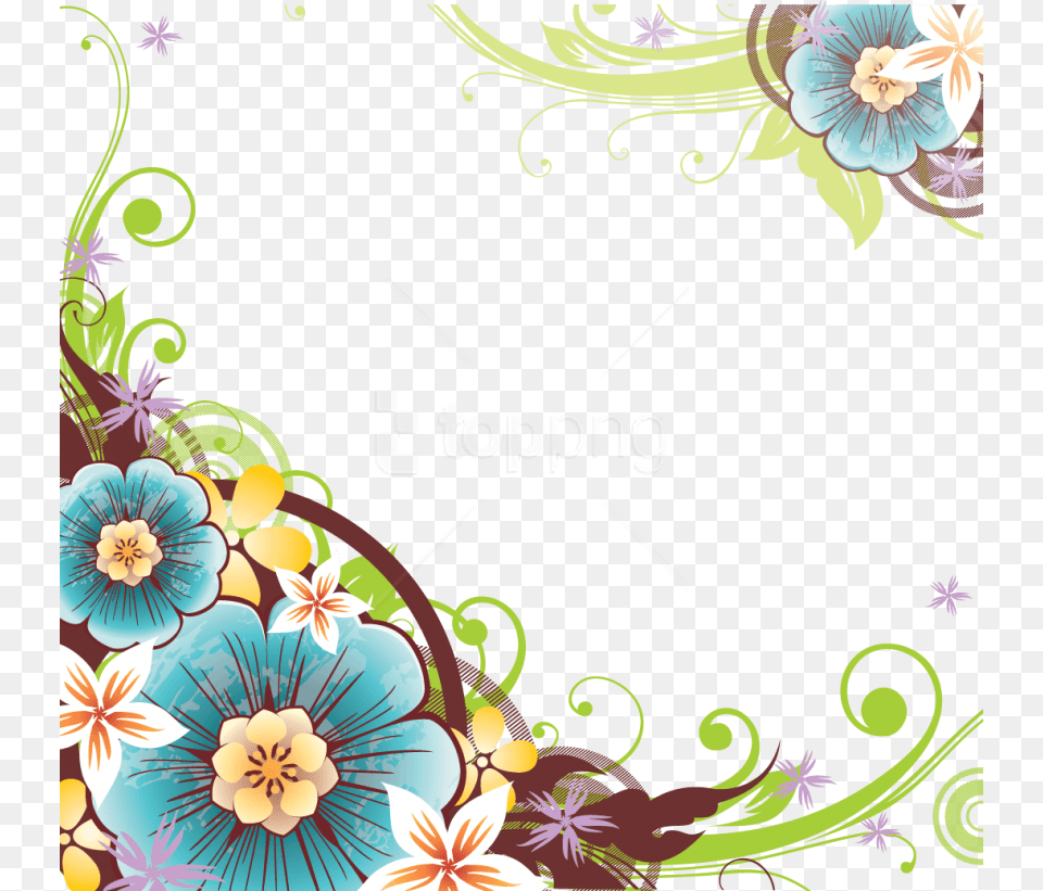 Flowers Border Designs, Art, Floral Design, Graphics, Pattern Free Transparent Png