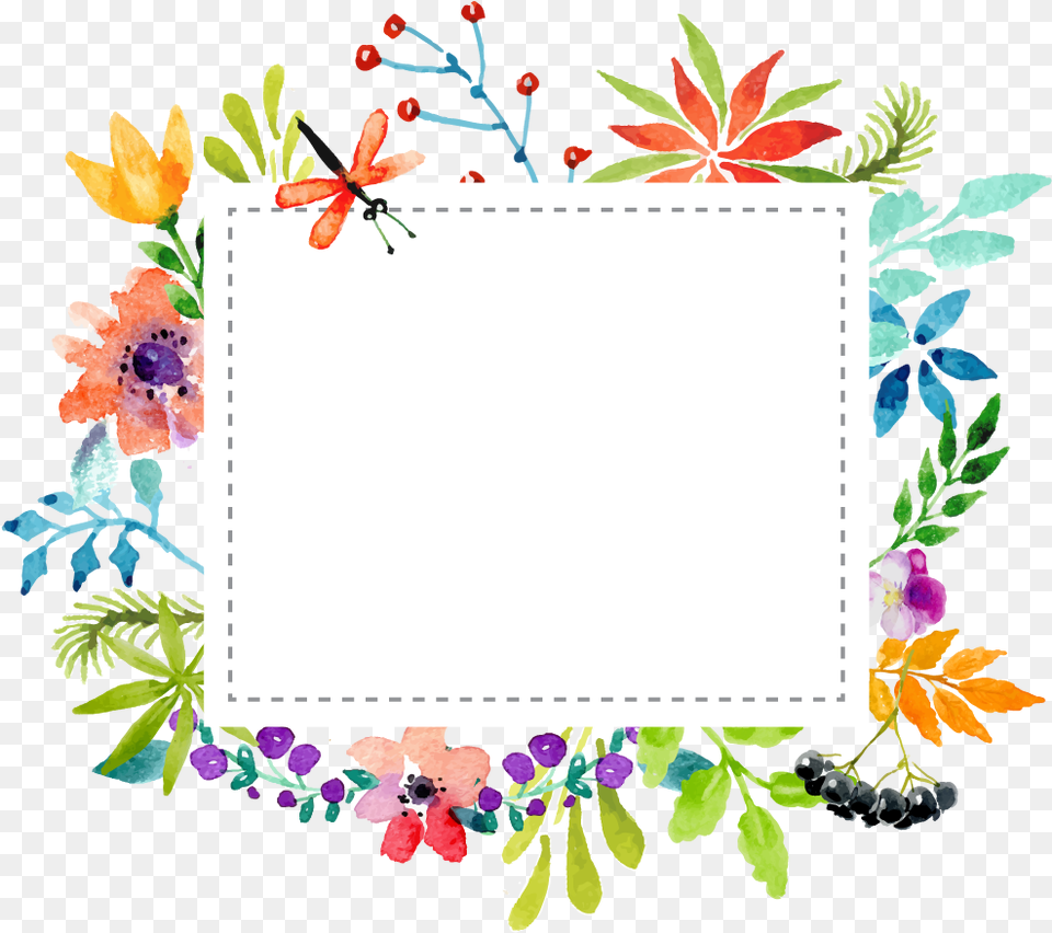 Flowers Border Vector Download Illustration, Envelope, Greeting Card, Mail, Pattern Png Image