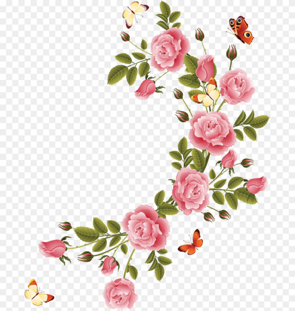 Flowers Borders, Art, Floral Design, Flower, Graphics Png