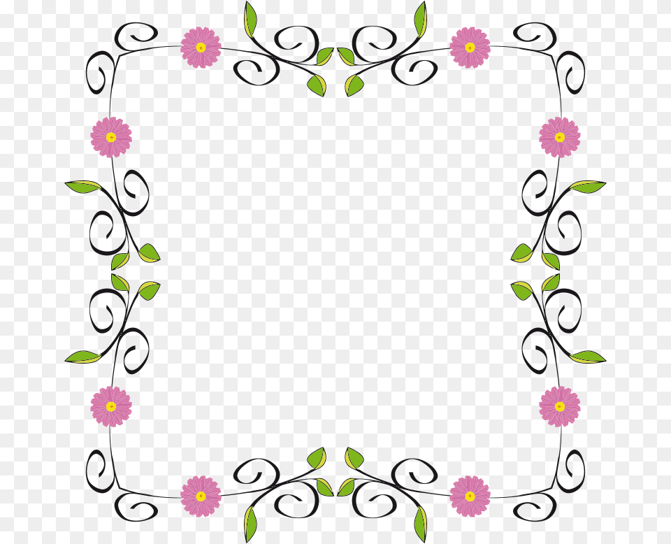 Flowers Borders Clipart Pdf, Art, Floral Design, Graphics, Pattern Free Png