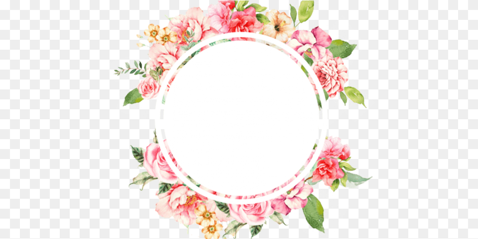 Flowers Borders Transparent Flower Frame Hd, Plant, Rose, Oval, Art Free Png Download