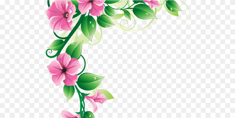 Flowers Borders Images Clipart Flower Border, Art, Floral Design, Graphics, Pattern Free Transparent Png