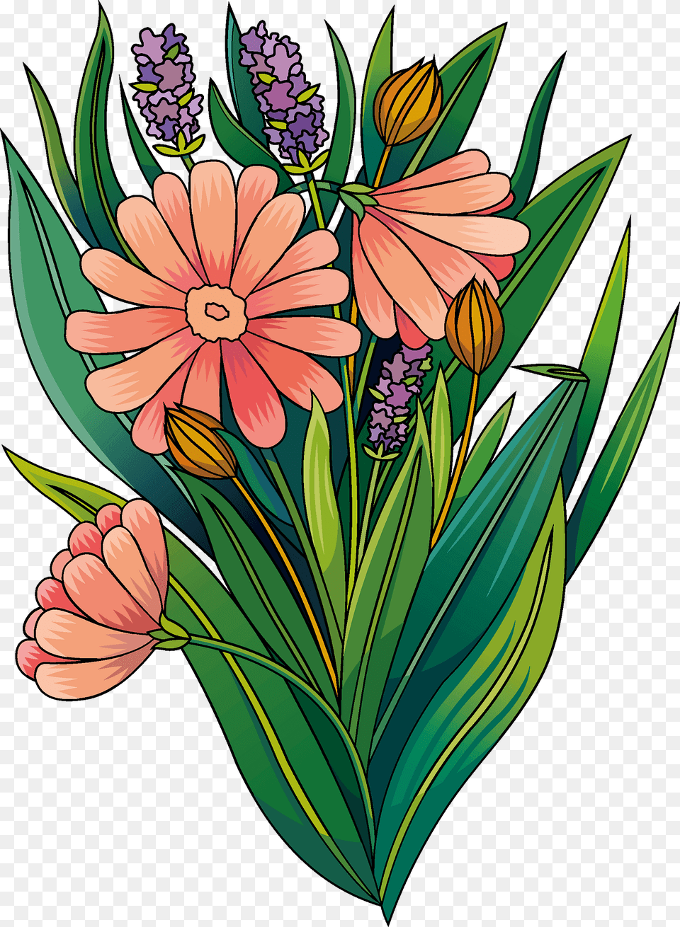 Flowers Bouquet Clipart, Art, Floral Design, Graphics, Pattern Free Png