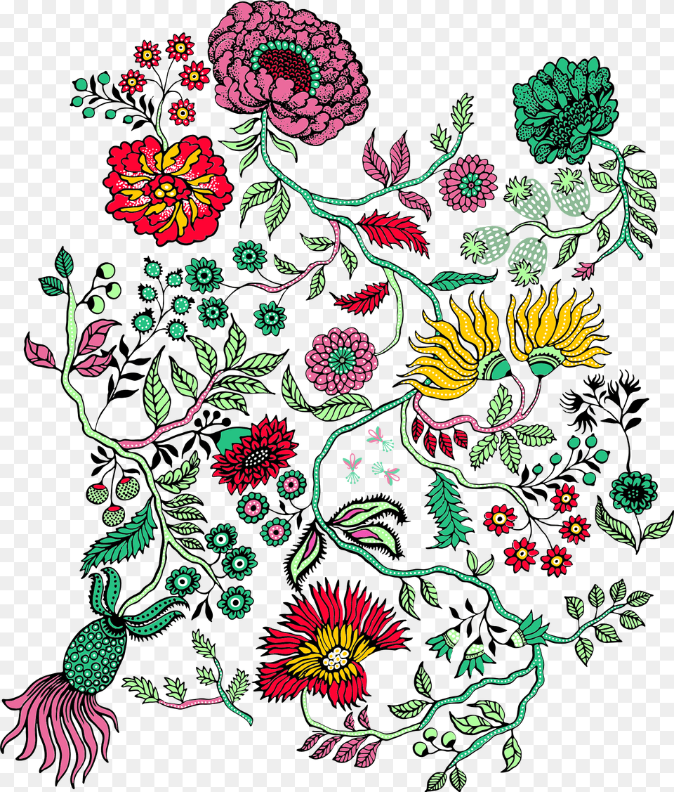 Flowers Clipart, Art, Embroidery, Floral Design, Graphics Png Image