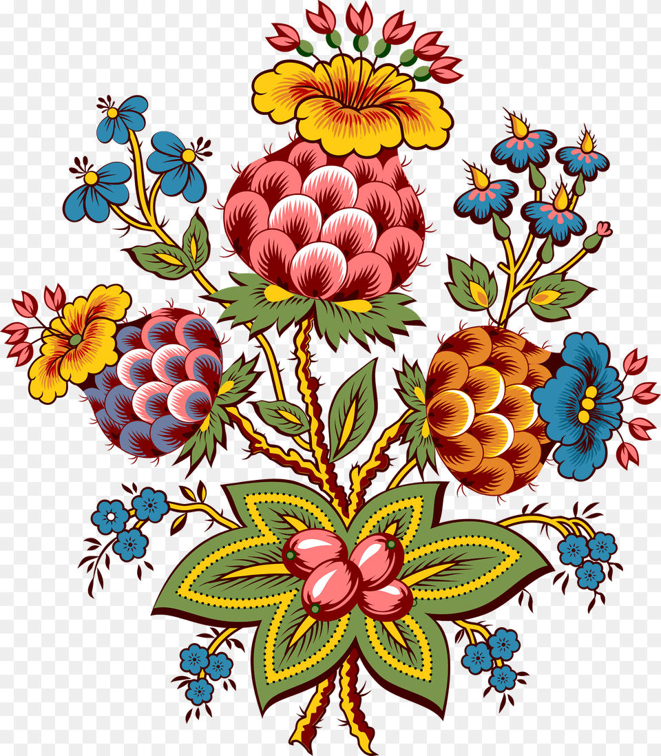Flowers Clipart, Art, Embroidery, Floral Design, Graphics Png Image