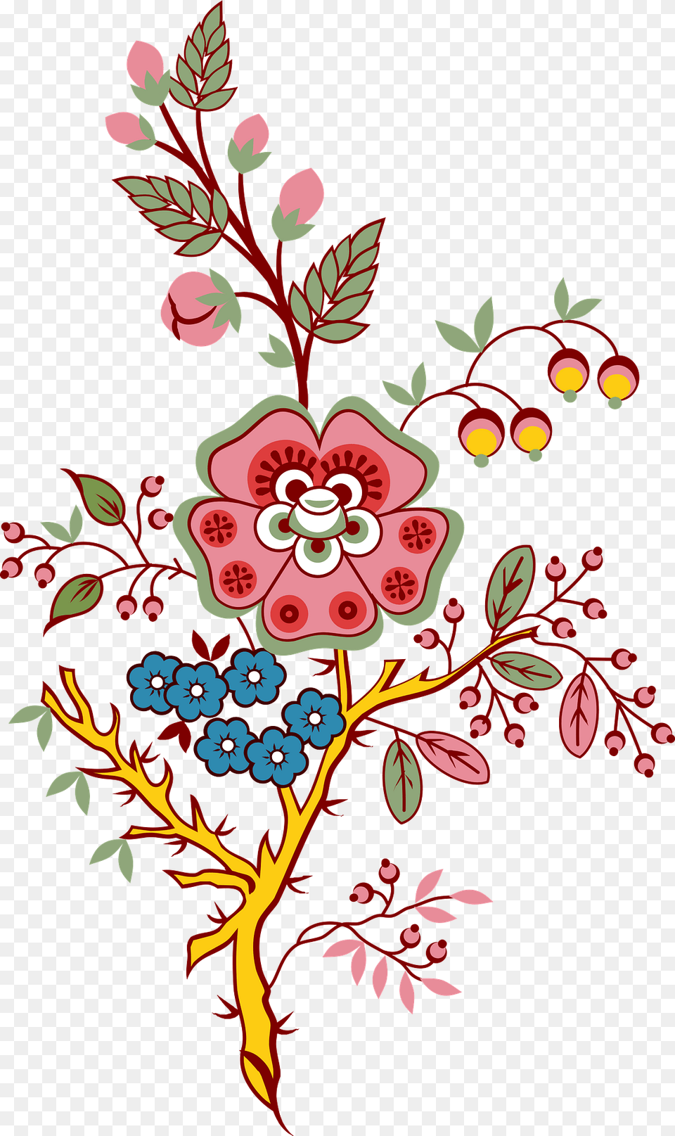 Flowers Clipart, Art, Embroidery, Floral Design, Graphics Free Png Download