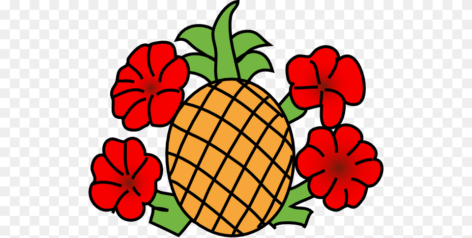 Flowers Clipart Pineapple, Food, Fruit, Plant, Produce Free Png