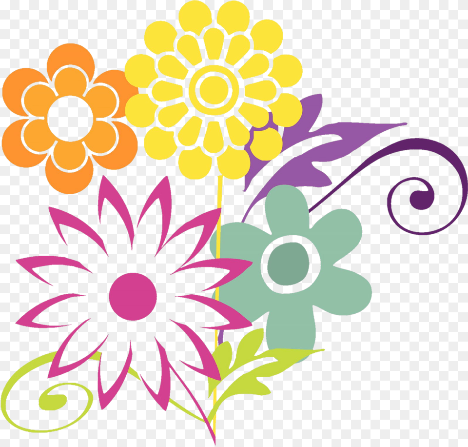 Flowers Clipart Transparent Stickers April Showers Graphic, Art, Dahlia, Daisy, Floral Design Free Png