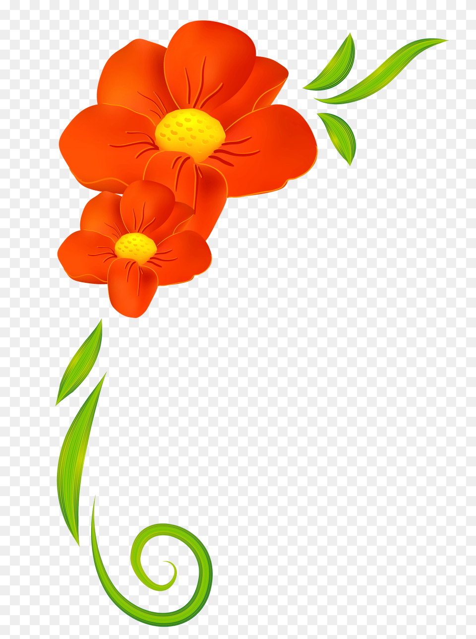 Flowers Color Clipart Pretty Flower Clipart On With Clip, Art, Floral Design, Graphics, Pattern Png Image