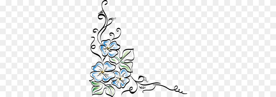 Flowers Corner Art, Embroidery, Floral Design, Graphics Free Png Download