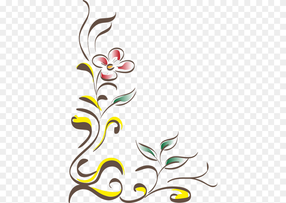 Flowers Corner Corner Verziehrung, Art, Floral Design, Graphics, Pattern Png Image