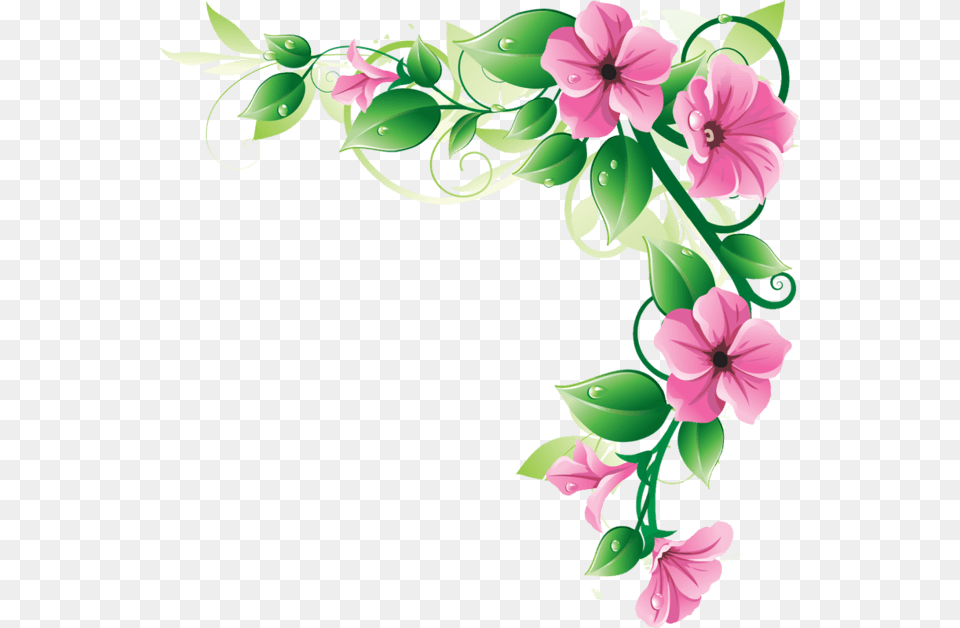 Flowers Corner Frame, Art, Floral Design, Graphics, Pattern Free Png