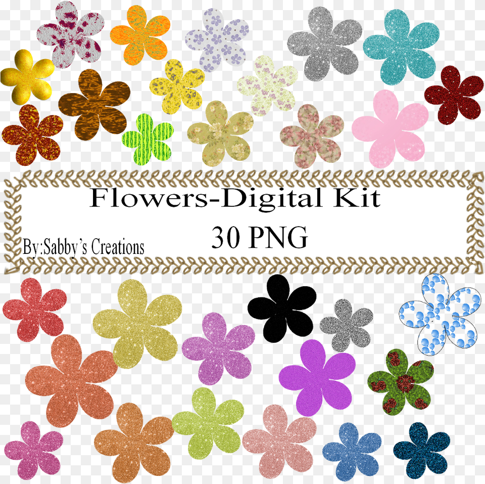 Flowers Digital Kit 3 Art Clipgift Tagjewelryt Shirtnotebookscrapbook Clip Art, Pattern, Envelope, Greeting Card, Mail Png Image