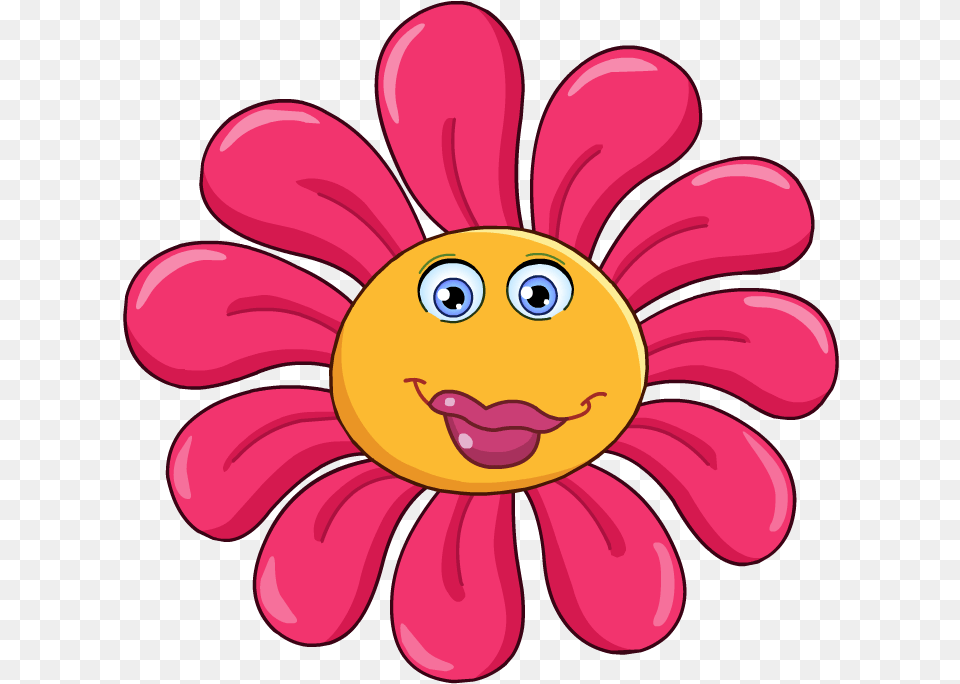 Flowers Emoji Cartoon Flower, Daisy, Plant, Petal, Dahlia Png Image