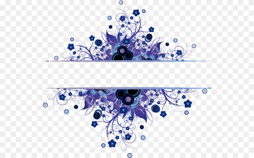 Flowers Floral Blue Design Border, Accessories, Art, Floral Design, Graphics Png