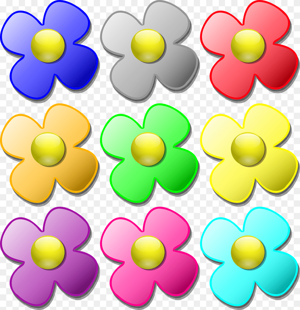 Flowers Floral Designs Picture Colored Flowers To Print, Art, Graphics, Pattern, Accessories Free Png