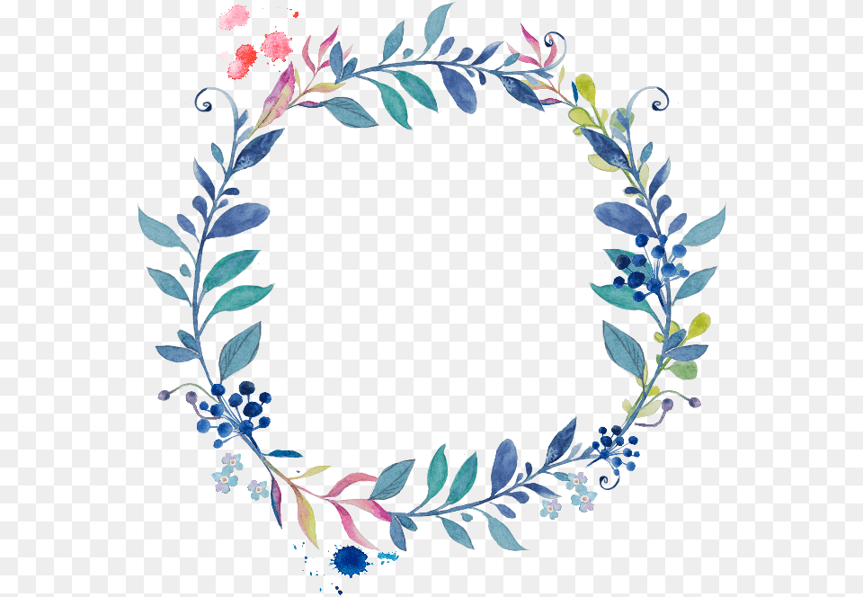 Flowers Floral Wreath Leaf Circle Watercolor Watercolor Wreath Flower, Art, Produce, Plant, Pattern Free Png