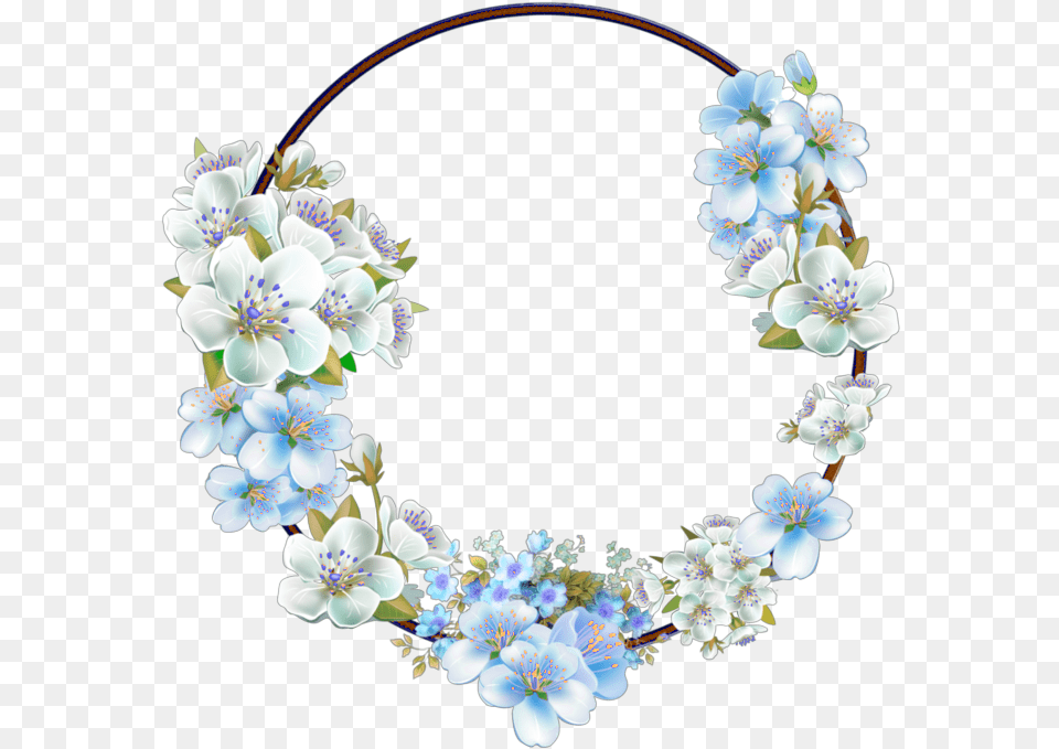 Flowers Flores Floral Circle Tumblr Flor Floral Frame Background, Accessories, Flower, Plant, Jewelry Free Png Download