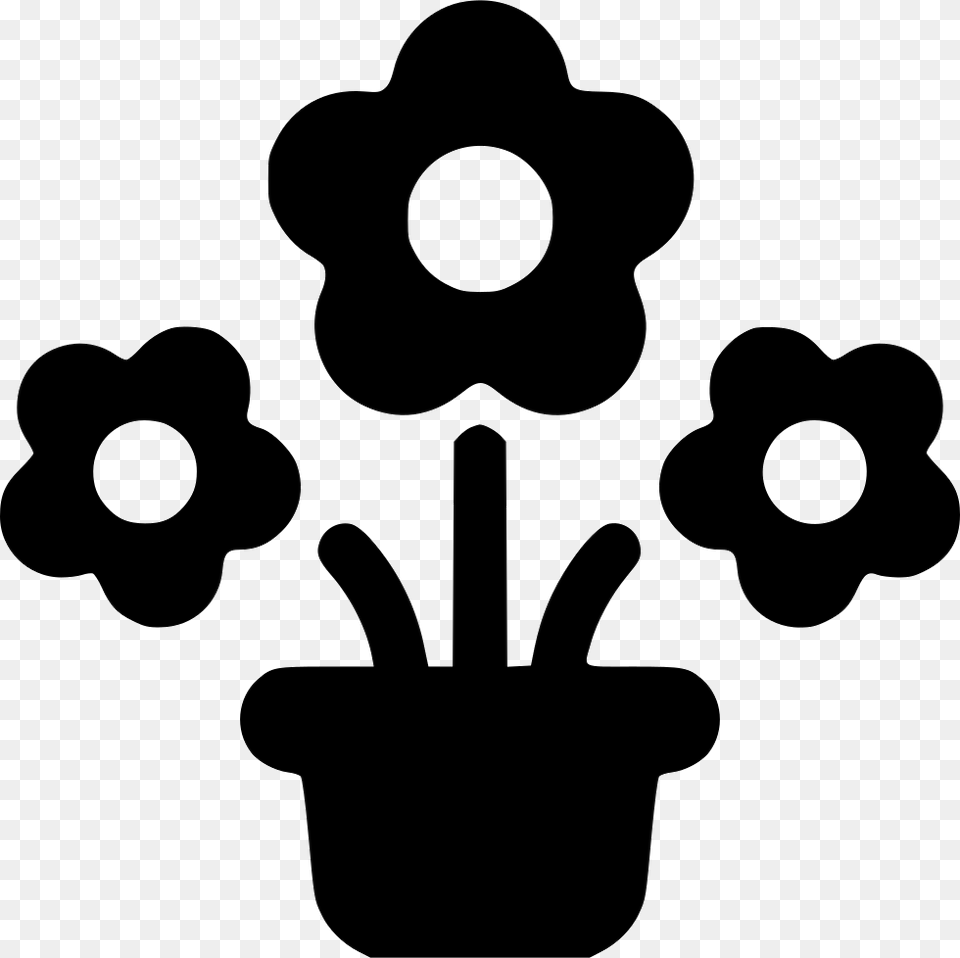 Flowers Flower, Stencil, Silhouette, Plant Free Png
