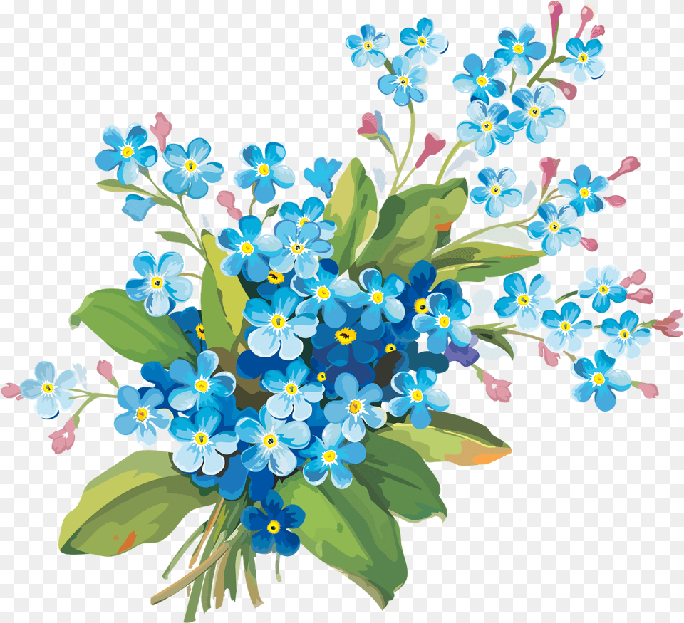 Flowers Flower Flores Ftestickers Forget Me Not Clipart, Art, Floral Design, Graphics, Pattern Free Transparent Png