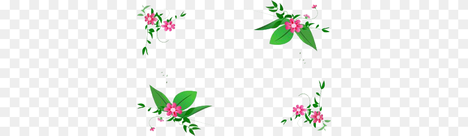 Flowers Frame Small, Art, Floral Design, Graphics, Pattern Png Image