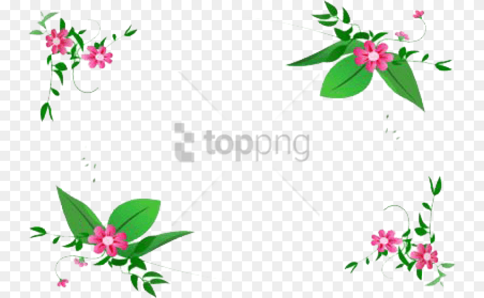 Flowers Frame Small Image With, Art, Floral Design, Graphics, Pattern Free Transparent Png