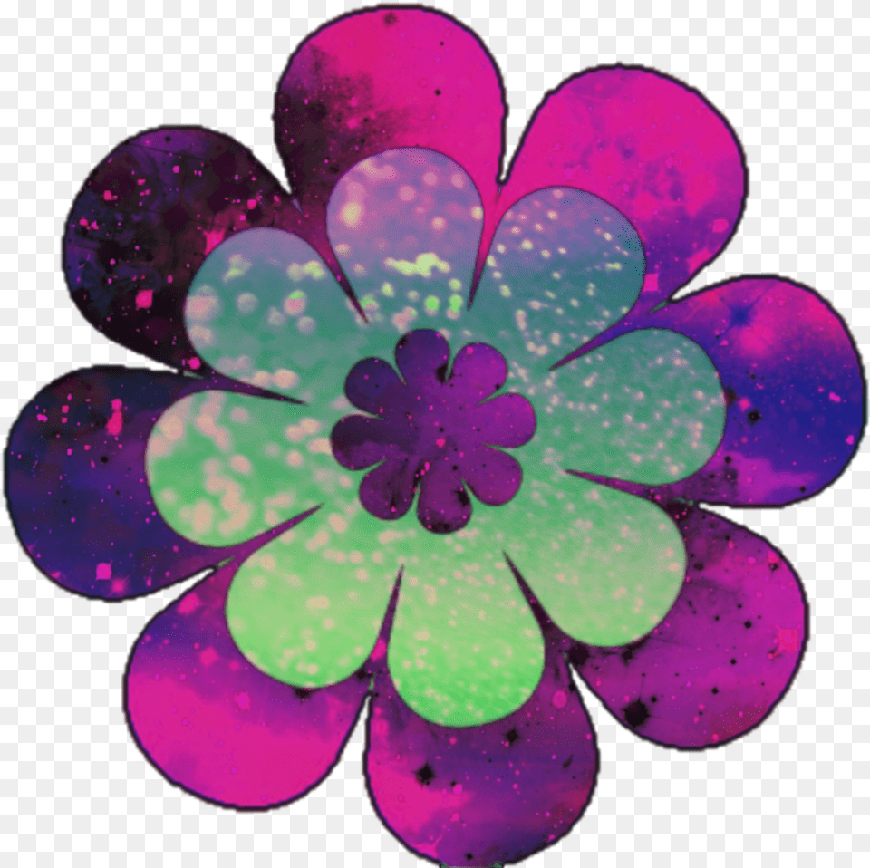 Flowers Glitter Neon Floral Retro Hippie Colorful, Purple, Flower, Geranium, Plant Png