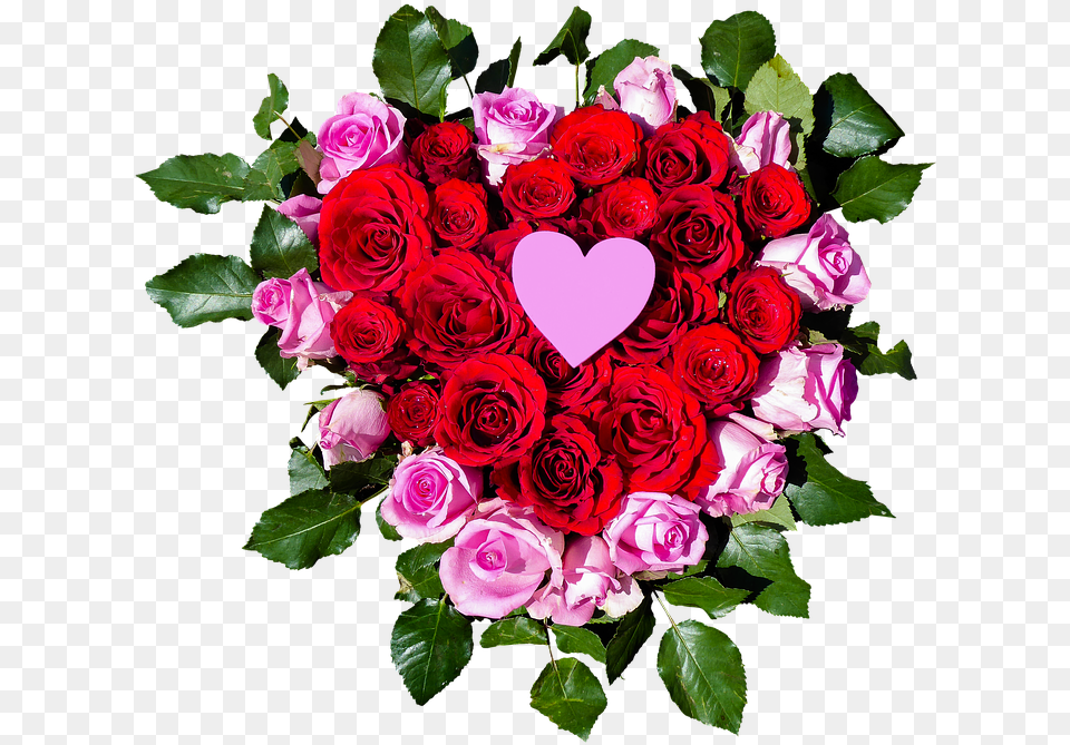 Flowers Heart Roses Heart Flowers, Flower, Flower Arrangement, Flower Bouquet, Plant Free Transparent Png