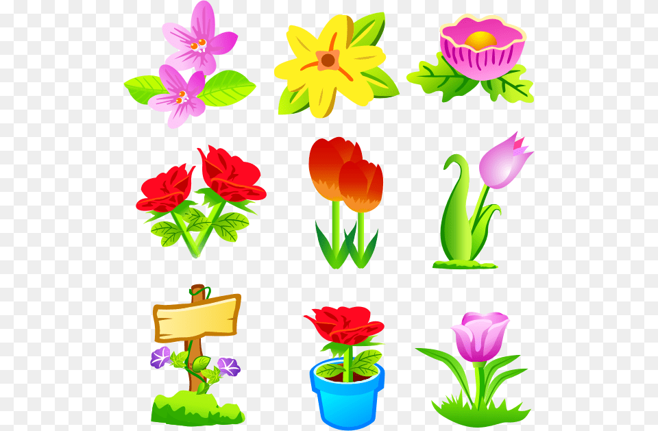 Flowers Icons, Flower, Petal, Plant, Art Free Png Download