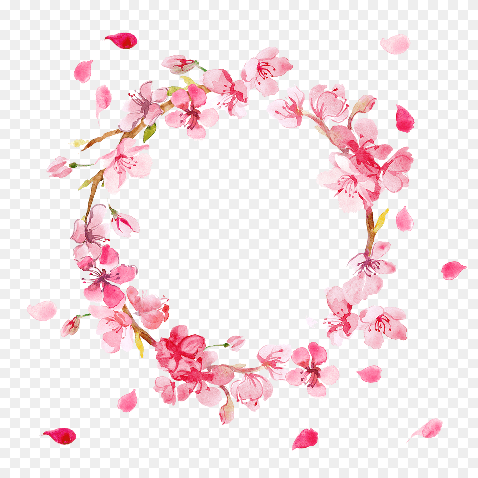 Flowers Images Hd Tier3xyz Pink Flower Circle Frame Free Transparent Png