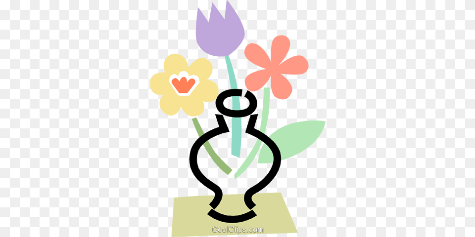 Flowers In A Vase Royalty Vector Clip Art Illustration, Flower, Plant, Jar, Graphics Png Image