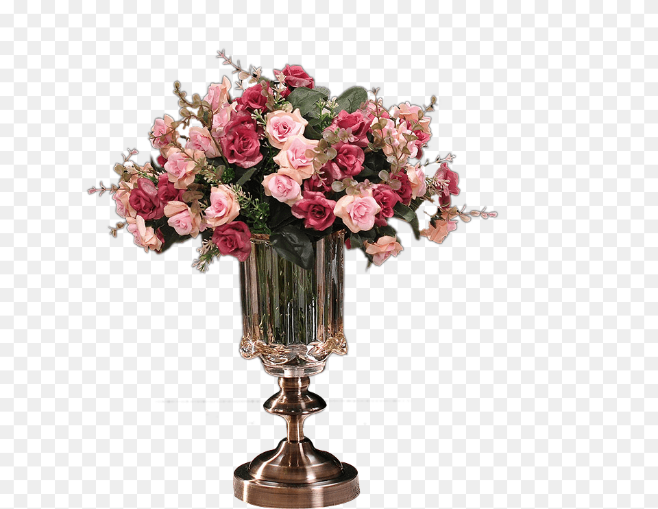Flowers In Vase Vase Of Flowers, Rose, Plant, Flower, Flower Arrangement Free Transparent Png
