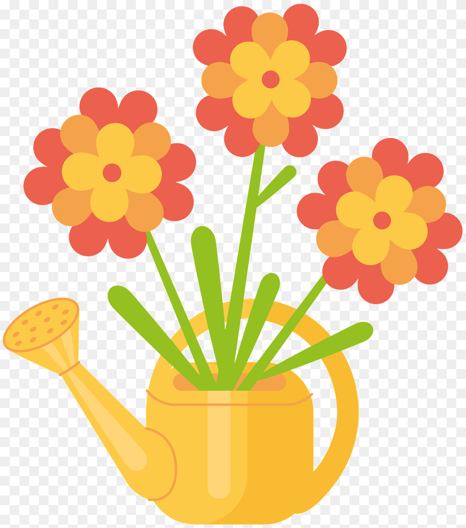 Flowers In Watering Can Clipart, Tin, Flower, Plant, Watering Can Png