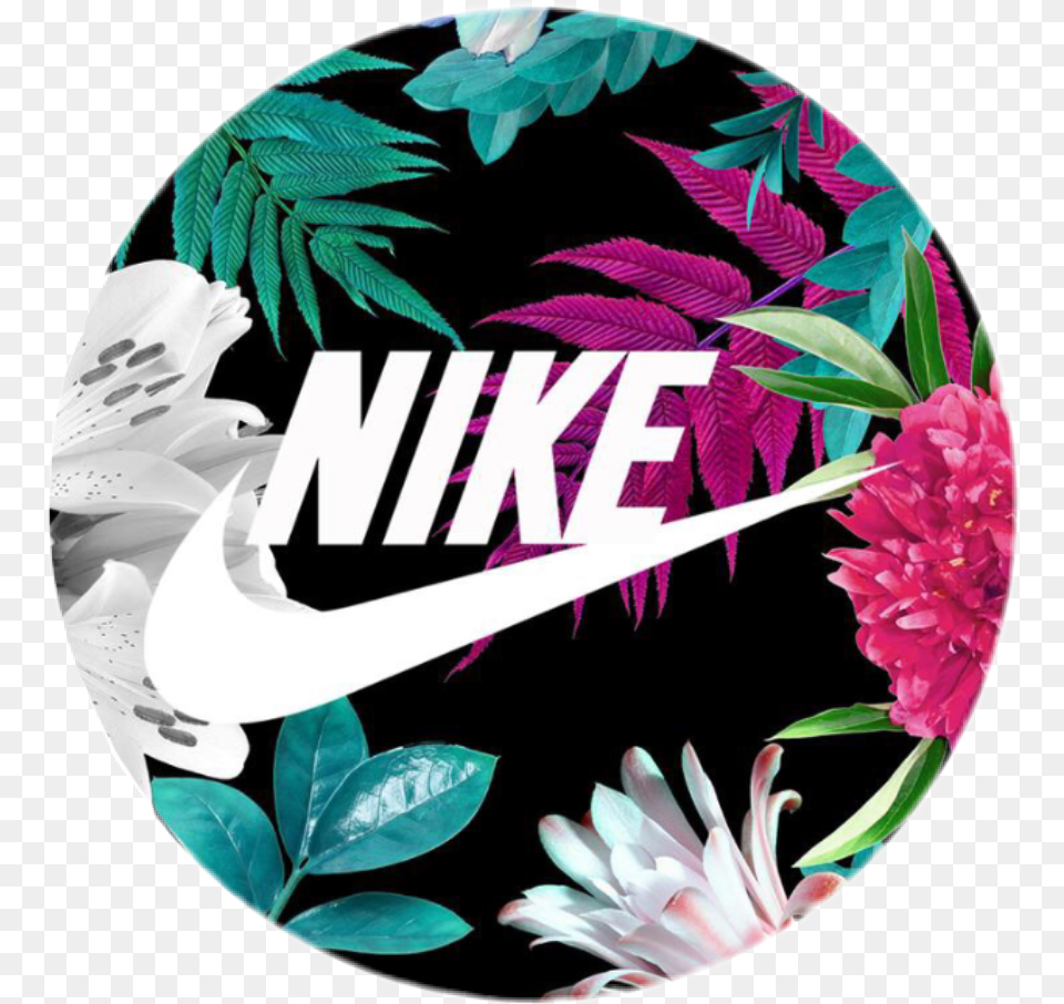 Flowers Nike Background Iconbackground Logo, Leaf, Plant, Flower, Art Png Image