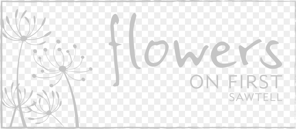 Flowers On First Logo Large Adobe Clean Font, Text Free Png