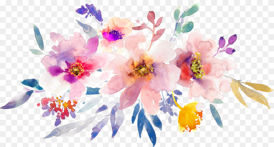 Flowers Paper Watercolor Painting Spring Flowers Spring Illustration Free Png Download